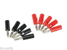 M11 / 10 Stück  Bananenstecker 4mm in 2 Farben