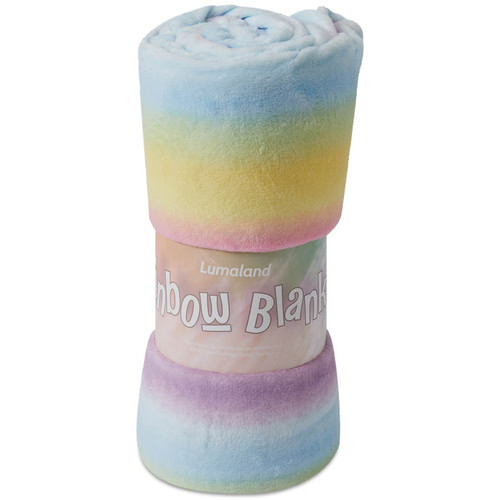 Kuscheldecke regenbogen fleece - kuscheldecke,