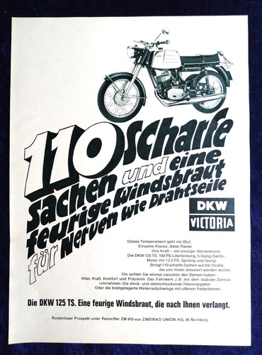 Dkw 125 originale werbung - originale,