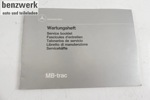 Mercedes trac wartungsheft - mb-trac,