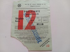 Ticket Eintrittskarte Fußball  Intertotorunde  1969/70  Hannover 96  Dauerkarte