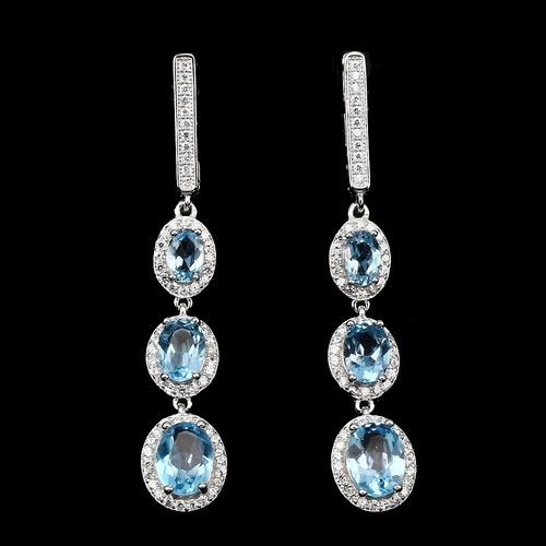 Blautopas swiss blue ohrringe - blue,