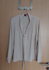Schluppenbluse beige / nude
