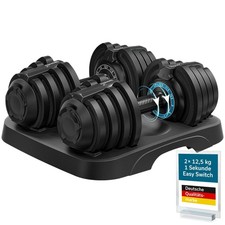 Skandika Hantelset Paino 2× Hantel verstellbar 11 Stufen 1,5 bis 12,5 kg Neu