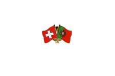 Schweiz - Portugal Flaggen Pin