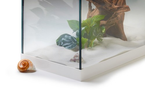 Aquarium kiesblende 7cm weiß - aquarium,