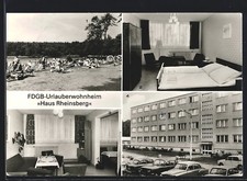 AK Neuglobsow, FDGB-Urlauberwohnheim Haus Rheinsberg, Stechlinsee, Zimmer, Klub 