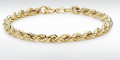 9ct gelbgold hohlseil - 9ct, armband