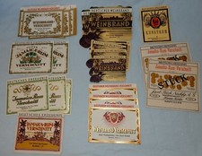 40 alte Etiketten Weinbrand