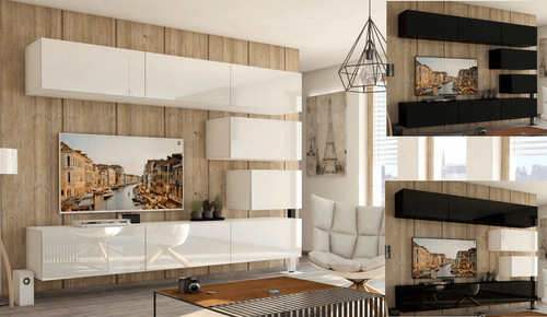 Moderne wohnwand schrankwand - wohnwand,
