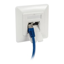 Cat.6a Netzwerk Dose Datendose Kombidose Ethernetdose 500MHz 2X RJ45 LAN Port