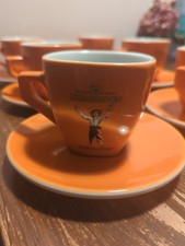 J.J. Darboven Kaffeetassen Seltmann Weiden Tassen Orange Super Zustand! 6 Stück