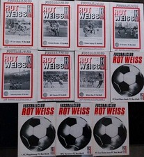 11 Fußballprogramme FC Rot-Weiss Erfurt DDR Oberliga 1979/80