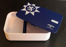 Gerolsteiner Mineralwasser Brotdose, Brotzeit, Lunchbox, weiß/blau, Neu