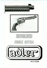 ADLER Bedienungsanleitung JÄGER REVOLVER SINGLE ACTION Manual Magnum Colt (66