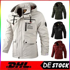 Herren leichter Windbreaker Regenjacke Softshell Jacke mit Abnehmbarer Kapuze