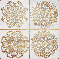 4 Stück Mandala Schablonen