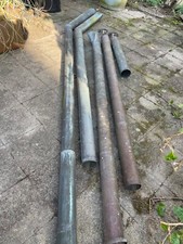 Kupfer Fallrohr (Regenrohr,Dachrinne) ca. 12,5 m, Durchmesser 10 cm+ 3 Schellen 