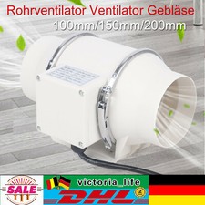 100mm-200mm Rohrventilator