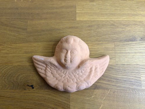 Terrakotta engel figur - terrakotta, flack