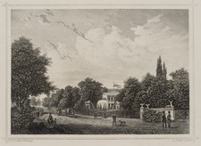OEDER (19.Jhd) nach BORCHEL (19.Jhd), Straßenansicht in Glienicke, um 1850, Sst.