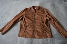 Jacke in Velourslederimitat