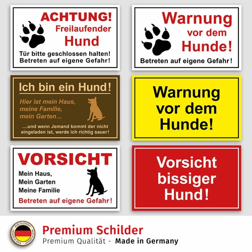 Warnschild achtung hund - achtung,
