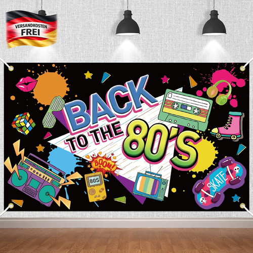 80er jahre party - party, banner