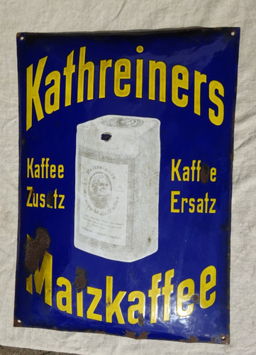 Altes emailschild kathreiners - altes,