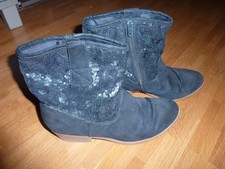 Dunkel Blaue Stiefeletten von Deichmann Graceland Gr.41 mit Glitzer