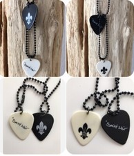 Plektrum Plektren Picks Gitarren Blättchen Schmuck Kette Festival Halskette NEUw