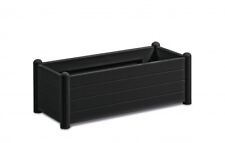 XL Pflanzkasten Blumenkasten Pflanzbox Pflanzkübel Kunststoff Anthrazit 100 cm