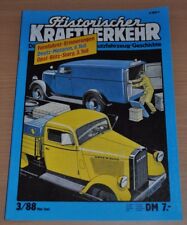 Historischer Kraftverkehr HIK 3/88 Deutz-Motoren Opel-Blitz Hanomag Brüder Barth
