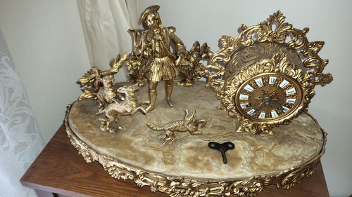 Alte kaminuhr jagtmotiv - alte,