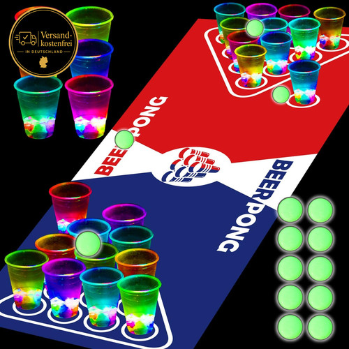 Leuchtendes beer pong set - beer,