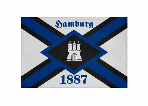 Aufnäher hamburg 1887 fahne - aufnäher,
