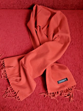 Schal - 90% Lammwolle,10% Kaschmir neu ~152 x 36 cm, rostrot, unisex, ungetragen