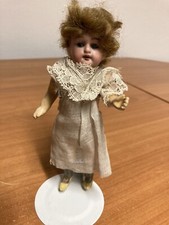 Puppe Bisquitporzellan Kopf 16 cm, Gelenkkörper, Arme, Beine aus Masse Glasaugen