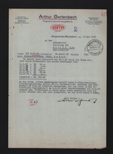 WUPPERTAL-RONSDORF, Brief 1939, Arthur Gertenbach Präzisions-Werkzeug-Fabrik