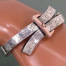 Jugendstil Silber Armreif partiell  vergoldet GÜRTEL ARMBAND BRACELET