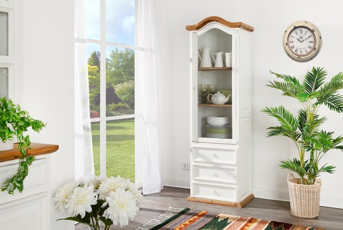 Landhaus vitrine schrank - landhaus,