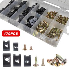 170tlg Blechmuttern & Schrauben Sortiment Auto Karosserie Kotflügelschrauben Set