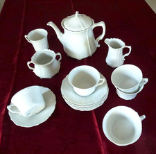 Teeservice Tirschenreuth Baronesse weiß - 15 Teile