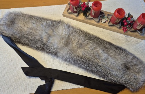 Silberfuchsstola mit schwarzem