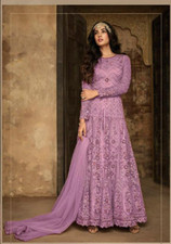 Anarkali Style Hit Design - Heavy Net & Rangoli Satin With Embroidery work 