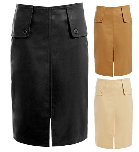 Damen pvc schlitz vorn rock - pvc,