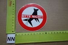 Alter Aufkleber Naturschutz Hunde Kot Gassi BITTE NICHT