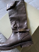 AS98 Langstiefel,Vollleder,GR 41,relativ weiter Schaft,braun,krempelbar