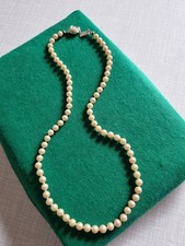 Perlenkette Alt mit Silberverschluss