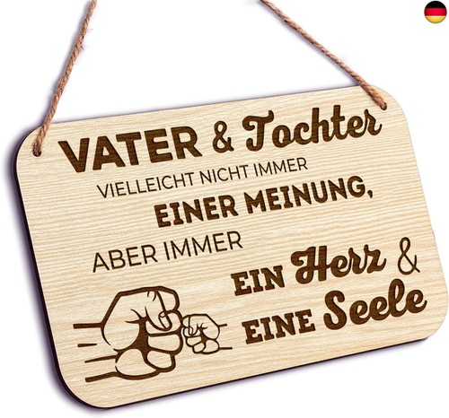 Holzschild vater tochter - &,